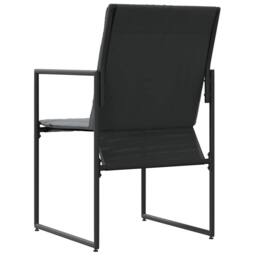 Berkfield Home Modern Garden Chairs with Cushions 4 pcs Black Textilene - thumbnail 7