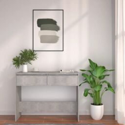 Berkfield Home Console Table Concrete Grey 100x35x76.5 cm Engineered Wood - thumbnail 4