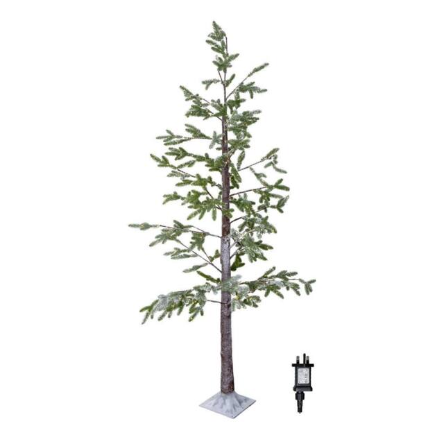 Samuel Alexander 8ft (2.40m) Tall Light up Christmas Snow Tree with 412 Warm White LEDs - image 1