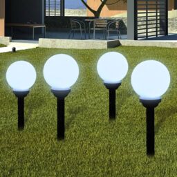 Berkfield Home Outdoor Pathway Lamps 8 pcs LED 15 cm with Ground Spike in White - thumbnail 3