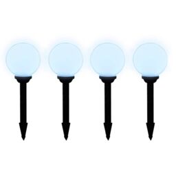 Berkfield Home Outdoor Pathway Lamps 8 pcs LED 15 cm with Ground Spike in White - thumbnail 4
