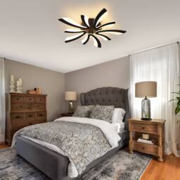 COMELY Dimmable Ceiling Lights, 48W V-Shaped Led Ceiling Light, 70cm, Black - thumbnail 8
