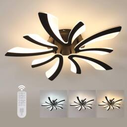 COMELY Dimmable Ceiling Lights, 48W V-Shaped Led Ceiling Light, 70cm, Black