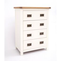Cabinet Bits Lovere 4 Drawer Chest of Drawers Bras Drop Handle in Off-White - thumbnail 2