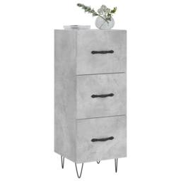 Berkfield Home Sideboard Concrete Grey 34.5x34x90 cm Engineered Wood - thumbnail 3