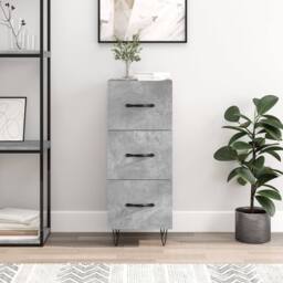 Berkfield Home Sideboard Concrete Grey 34.5x34x90 cm Engineered Wood - thumbnail 2