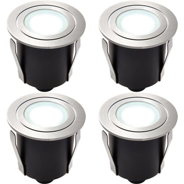 Loops 4 PACK Recessed IP67 Guide Light - 1.2W Daylight White LED - Stainless Steel in Metallics - image 1