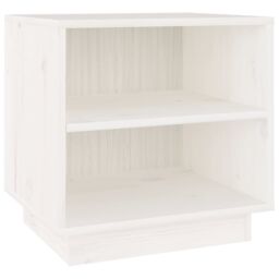 Berkfield Home Bedside Cabinet White 40x34x40 cm Solid Wood Pine - Size: 40 x 34 x 40 cm - thumbnail 2