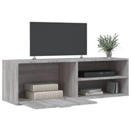 Berkfield Home TV Cabinet Grey Sonoma 120x34x37 cm Engineered Wood - Size: 120 x 34 x 37 cm - thumbnail 3