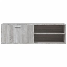 Berkfield Home TV Cabinet Grey Sonoma 120x34x37 cm Engineered Wood - Size: 120 x 34 x 37 cm - thumbnail 4