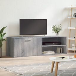 Berkfield Home TV Cabinet Grey Sonoma 120x34x37 cm Engineered Wood - Size: 120 x 34 x 37 cm