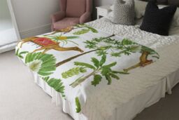 Benjamin Tate Design Camels & Palm Trees Blanket in Natural - Size: 120 cm x 150 cm - thumbnail 3
