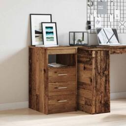Berkfield Home Decorative Drawer Cabinet Old Wood 40x50x76 cm Engineered Wood in Brown - Size: 40 x 50 x 76 cm - thumbnail 1