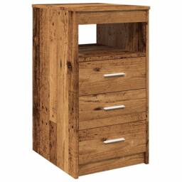 Berkfield Home Decorative Drawer Cabinet Old Wood 40x50x76 cm Engineered Wood in Brown - Size: 40 x 50 x 76 cm - thumbnail 3