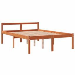 Berkfield Home Senior Bed without Mattress Wax Brown 120x190 cm Small Double Solid Wood Pine - thumbnail 3