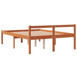 Berkfield Home Senior Bed without Mattress Wax Brown 120x190 cm Small Double Solid Wood Pine - thumbnail 6