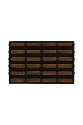 JVL Nimbus Rubber Coir Scraper Tuffscrape Doormat 40x60cm in Natural - Size: 40 cm x 60 cm - thumbnail 1