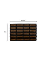 JVL Nimbus Rubber Coir Scraper Tuffscrape Doormat 40x60cm in Natural - Size: 40 cm x 60 cm - thumbnail 5