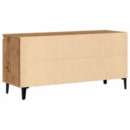 Berkfield Home TV Cabinet Artisan Oak 102x35x50 cm Engineered Wood in Brown - Size: 102 x 35 x 50 cm - thumbnail 6