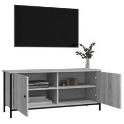 Berkfield Home TV Cabinet with Doors Grey Sonoma 102x35x45 cm Engineered Wood - Size: 102 x 35 x 45 cm - thumbnail 4
