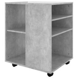 Berkfield Home Rolling Cabinet Concrete Grey 60x53x72 cm Engineered Wood - Size: 60 x 53 x 72 cm - thumbnail 5