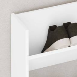 Berkfield Home Wall Shoe Cabinet White 80x18x90 cm Engineered Wood - Size: 80 x 18 x 90 cm - thumbnail 1