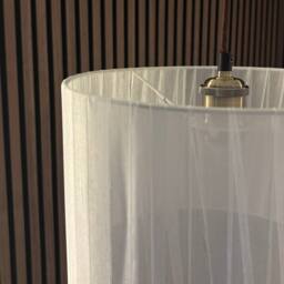 CGC Lighting Sylvie Silk Pleated Round Drum Lamp Shade in Cream - thumbnail 7