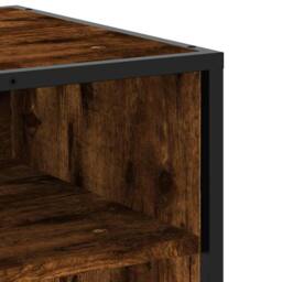 Berkfield Home TV Cabinet Smoked Oak 180.5x40x46 cm Engineered Wood in Brown - thumbnail 7