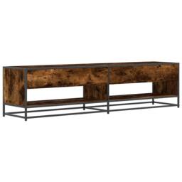 Berkfield Home TV Cabinet Smoked Oak 180.5x40x46 cm Engineered Wood in Brown - thumbnail 6