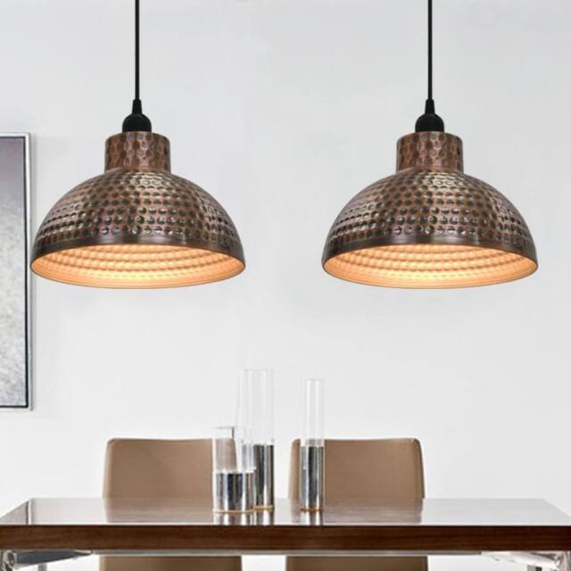 Berkfield Home Elegant Ceiling Lamps 2 pcs Semi-spherical Copper Colour - image 1