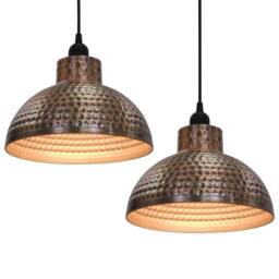 Berkfield Home Elegant Ceiling Lamps 2 pcs Semi-spherical Copper Colour - thumbnail 3