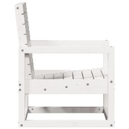 Berkfield Home Garden Chair White 57.5x63x76 cm Solid Wood Pine - thumbnail 5