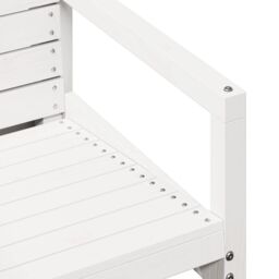 Berkfield Home Garden Chair White 57.5x63x76 cm Solid Wood Pine - thumbnail 7