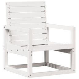 Berkfield Home Garden Chair White 57.5x63x76 cm Solid Wood Pine - thumbnail 2