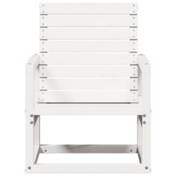 Berkfield Home Garden Chair White 57.5x63x76 cm Solid Wood Pine - thumbnail 4