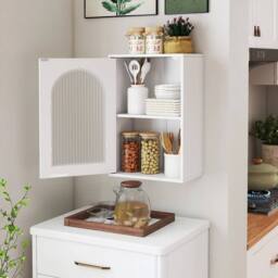 Kelvenix Bathroom Wall Cabinet Medicine Cabinet in White - thumbnail 5