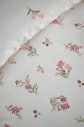 Catherine Lansfield Brushed Ditsy Floral Cotton Reversible Duvet Cover Set in Pink - Size: Double - thumbnail 4