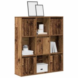 Berkfield Home Bookcase Old Wood 89x24x101.5 cm Engineered Wood in Brown - thumbnail 1