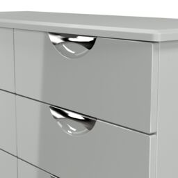 Ready Assembled 2 U Holborn 6 Drawer Wide Chest (Ready Assembled) in Mid Grey - Size: Large - thumbnail 5