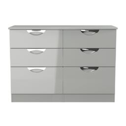 Ready Assembled 2 U Holborn 6 Drawer Wide Chest (Ready Assembled) in Mid Grey - Size: Large - thumbnail 2
