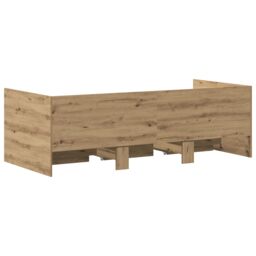 Berkfield Home Daybed Artisan Oak Engineered Wood 90 x 200 cm Durable Daybed in Beige - thumbnail 8
