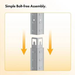 NESTLUNE 5-Tier Garage Shelving Units VonHaus Pack of 3 in Grey - Size: 10000mm x 520mm - thumbnail 3
