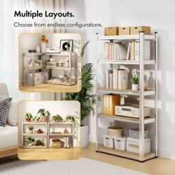 NESTLUNE 5-Tier Garage Shelving Units VonHaus Pack of 3 in Grey - Size: 10000mm x 520mm - thumbnail 4