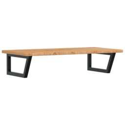 Berkfield Home Basin Shelf Wall Mounted Steel & Solid Wood Oak in Brown - thumbnail 2