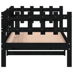 Berkfield Home Beautiful Day Bed Black 80x200 cm Solid Wood Pine - thumbnail 6
