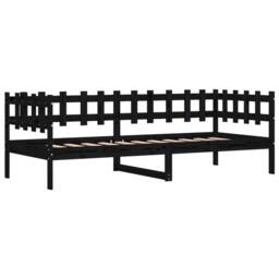 Berkfield Home Beautiful Day Bed Black 80x200 cm Solid Wood Pine - thumbnail 5