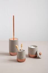 Orsina Neptune Toilet Brush Holder, Warm Copper Finish in Grey - thumbnail 3