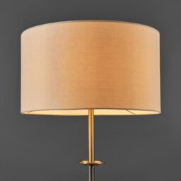 ValueLights Antique Brass Floor Lamp in Metallic Gold - thumbnail 3