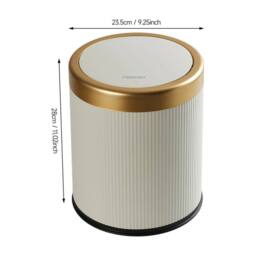 EONLION 12L Bathroom Bin with Press Top Lid in Beige - Size: 100 cm - thumbnail 2