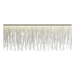 Netlighting Fusion Linear Pendant 33W LED 3000K 3300lm Chrome Crystal Chain in Grey - thumbnail 5